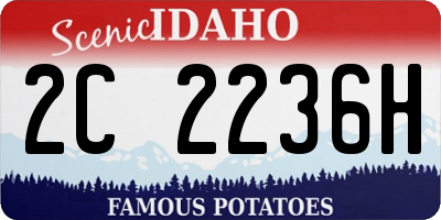 ID license plate 2C2236H