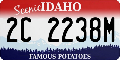 ID license plate 2C2238M