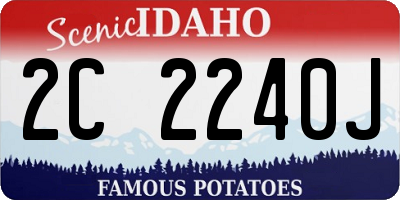 ID license plate 2C2240J