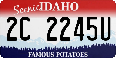 ID license plate 2C2245U