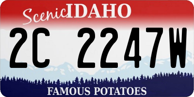 ID license plate 2C2247W