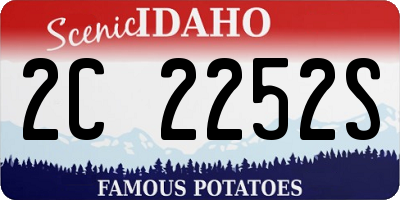 ID license plate 2C2252S