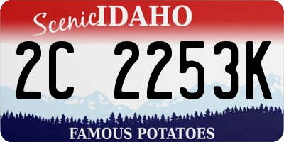 ID license plate 2C2253K