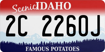 ID license plate 2C2260J