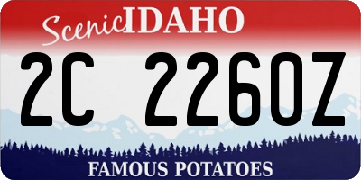 ID license plate 2C2260Z
