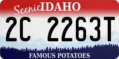 ID license plate 2C2263T