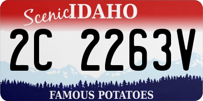 ID license plate 2C2263V