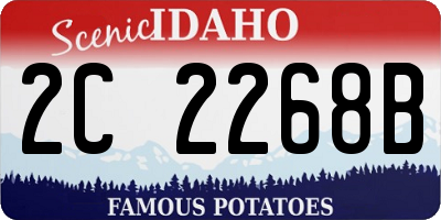 ID license plate 2C2268B