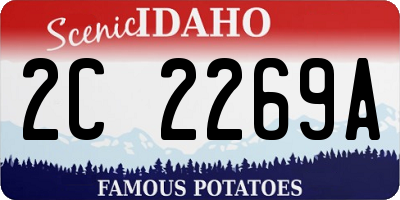 ID license plate 2C2269A