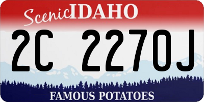 ID license plate 2C2270J