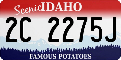 ID license plate 2C2275J