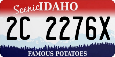 ID license plate 2C2276X