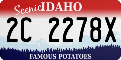 ID license plate 2C2278X