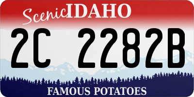 ID license plate 2C2282B