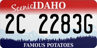 ID license plate 2C2283G
