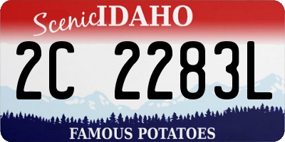 ID license plate 2C2283L