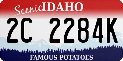 ID license plate 2C2284K