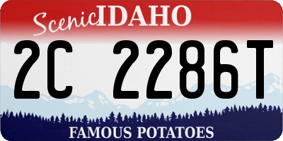 ID license plate 2C2286T