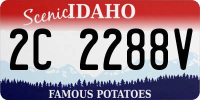 ID license plate 2C2288V