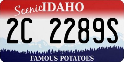 ID license plate 2C2289S