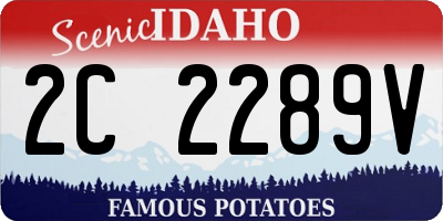 ID license plate 2C2289V
