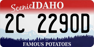 ID license plate 2C2290D