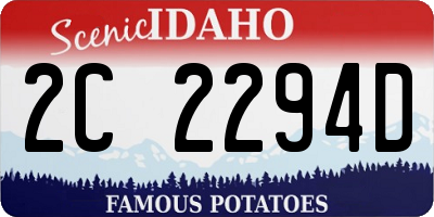 ID license plate 2C2294D