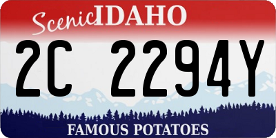 ID license plate 2C2294Y