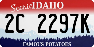 ID license plate 2C2297K