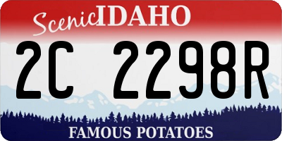 ID license plate 2C2298R