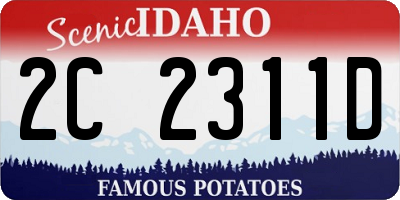 ID license plate 2C2311D