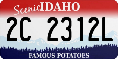 ID license plate 2C2312L