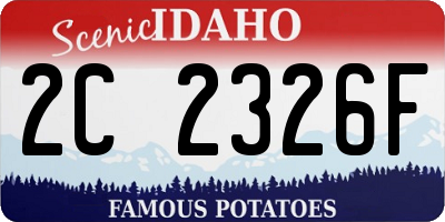 ID license plate 2C2326F