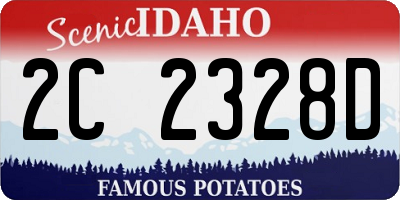 ID license plate 2C2328D