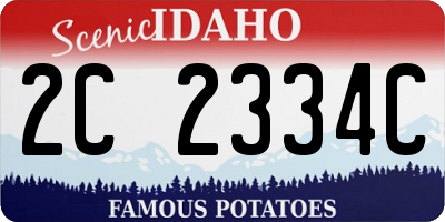 ID license plate 2C2334C