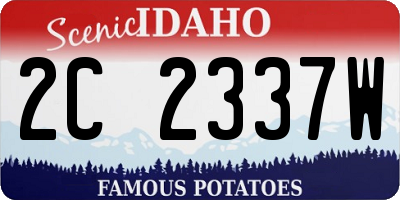 ID license plate 2C2337W