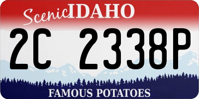 ID license plate 2C2338P