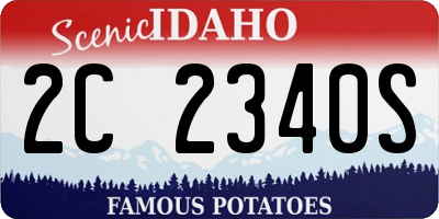 ID license plate 2C2340S
