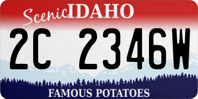 ID license plate 2C2346W