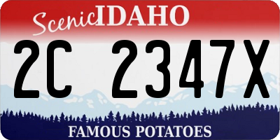 ID license plate 2C2347X
