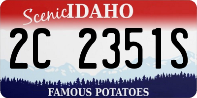 ID license plate 2C2351S