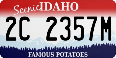 ID license plate 2C2357M