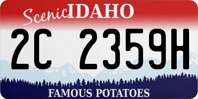 ID license plate 2C2359H
