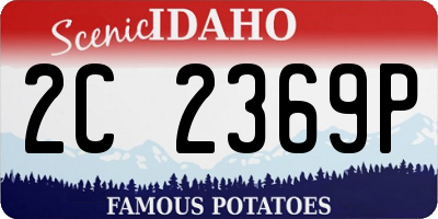ID license plate 2C2369P