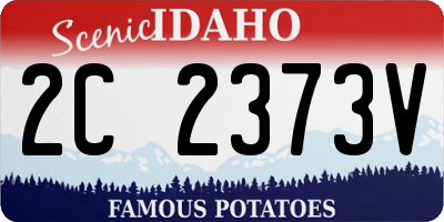 ID license plate 2C2373V
