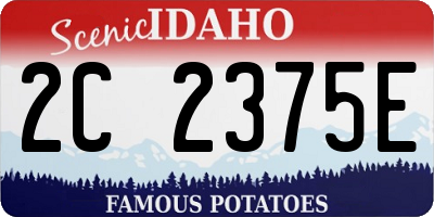 ID license plate 2C2375E