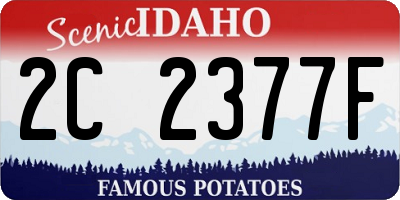 ID license plate 2C2377F