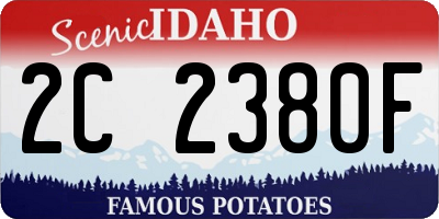 ID license plate 2C2380F
