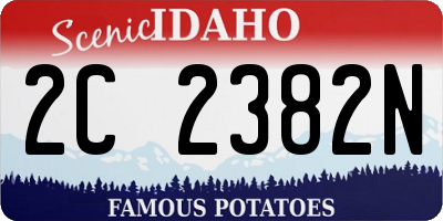 ID license plate 2C2382N