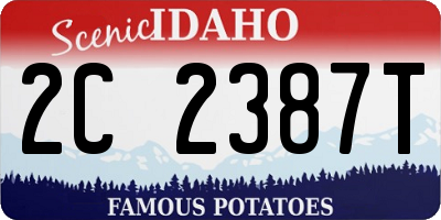 ID license plate 2C2387T